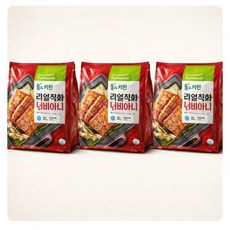 풀무원 부드러운식감 리얼직화너비아니 한끼반찬 간편반찬 떡갈비, 3개, 950g