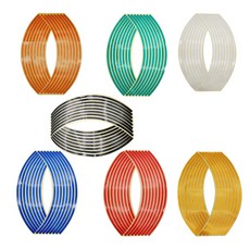 데일리쇼핑 오토바이 휠 반사스티커 휠스티커 빛반사 휠스티커 반사림테이프, 29cm8줄블랙, 1개