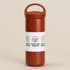 레디박스 손잡이 스탠 텀블러 진공 보온 보냉 이중컵 캠핑용 물병 아이스 워터보틀, 1개, 500ml, 레드