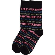 Forest & Twelfth 여성용 크루 컷 양말 Miscallaneous Fun 테마 독특한 그래픽 양말 프리 사이즈 자폐증, 생일 축하