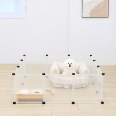 Pet Choice 狗狗透明隔板圍欄 12片 + 黑色連接器 24個組合, 單一顏色, 1套