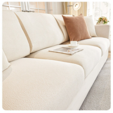 하우스베라 프리미엄 테디 방수 분리형 쇼파 소파 커버 덮개 천갈이 리폼 스툴 패브릭 사계절 1~5인용, 1개, 크림
