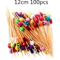 하트 꽃 모양 대나무 꼬치 뷔페 컵케이크 과일 디저트 스틱 칵테일 웨딩용, 1개