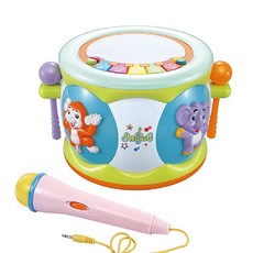 【Hi-toys】歡樂卡拉ok多功能聲光遊戲音樂鼓(可外接手機.MP3), 1個, Multicolor