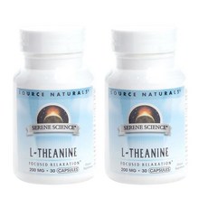 SOURCE NATURALS L-茶氨酸膠囊 200mg, 2個, 30 件