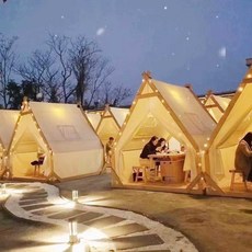 방갈로 오두막 텐트 하우스 천막 조립식 글램핑 움막, 1개, 상세페이지 참고