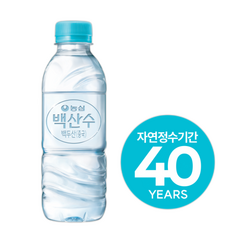 농심 백산수 무라벨 물 생수, 330ml, 1개