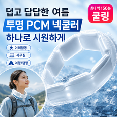 2026 신형 투명 PCM 넥쿨러 아이스 목쿨러 28도 자연응고 반복사용 여름 냉감 넥밴드, 1개, 투명화이트