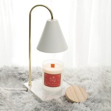 HYGGE VIBE 北歐風多段調節融蠟燈香氛蠟燭組合, 白色融蠟燈,貴族之路（柑橘小蒼蘭）