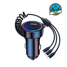 로이브로 시거잭 5 IN 1 고속충전 멀티 충전 케이블 C타입 8핀 12V 24V, C27
