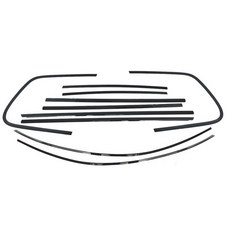 10PCS 외부 창 트림 스트립 광택 블랙 도어 몰딩 장식 씰 스타일링 Weatherstrip For Volkswagen VW Touare, 01 Piano Black