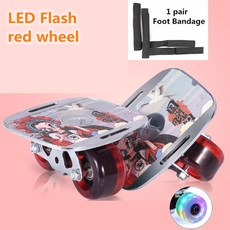 프리라인 롤러 로드 드리프트 보드 스케이트용 휴대용 드리프트 보드 미끄럼 방지 스케이트보드 스포츠, [08] Aggressive LED red, 1개