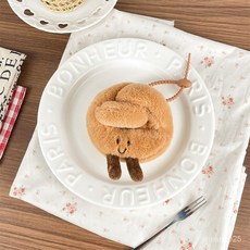 부드러운 촉감 미니 인형 가방 장식 귀여운 봉제 음식 재미있는 시뮬레이션 케이크 인형 디저트 장식 가방 장식 스시 선물 캐릭터 키링, 6-15cm, 알칼리수 빵