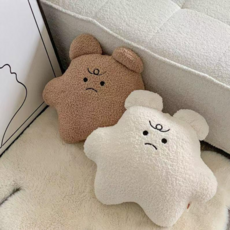 다용도 귀여운 곰돌이 인테리어 인형 소파 쿠션, 화이트