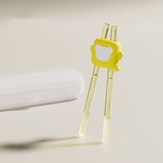 兒童學習筷 PPSU材質 1-6歲寶寶適用 虎口輔助訓練筷, 1個, 檸檬黃-訓練筷,奶瓶級PPSU【 三檔可調節】, 檸檬黃
