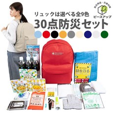 日本 30件緊急用品組 避難包 防震 防災 急救包, 紅色, 1個