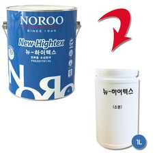 노루페인트 뉴 하이텍스 외부용 수성페인트 1L 무광, 그레이4, 1개