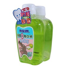 依必朗 兒童超氟漱口水 350ml 甜甜草莓/香香蘋果, 1個, 香香蘋果