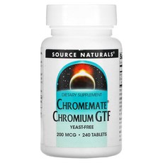 소스네츄럴스 Chromemate 크로뮴 GTF 200mcg 240정, 6개