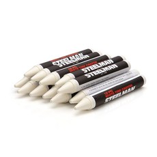 Steelman 화이트 타이어 마킹 크레용 12개, White, Box of 12