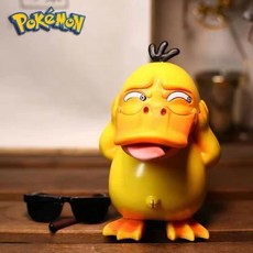 【台灣出貨】神奇寶貝 寵物小精靈 口袋妖怪 猥瑣小精靈 搞怪公仔 手辦模型 車載擺件 模型玩具 創意擺件 優質雕像, 1個, 猥瑣可達鴨