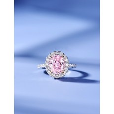 粉鑽鴿子蛋鑽戒 JR00027