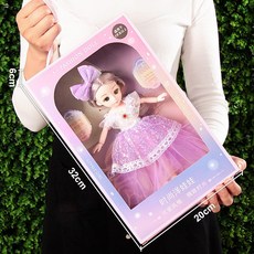 益智家家酒玩具 芭比娃娃禮盒 公主娃娃禮盒 女孩玩具套裝, 【32cm手提禮盒】5號-娃娃禮盒, 1個