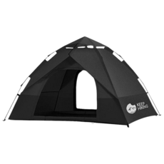 KEEPHIKE 全自動速開帳篷 露營帳篷 UPF100 防曬 210D牛津布 黑色, 輕量化2-3人