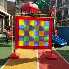 물풍선 판 과녁 공 게임 운동장 던지기 축제 운동회 보드, 초대형 접착 타겟+공 20개, 1개