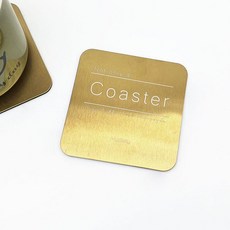 골드컵받침 고급 메탈 코스터 사각형kty2+7NMR
