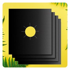 픽데이즈 가스렌지커버 방지 커버 가스레인지 오염방지매트 오염방지패드, 블랙, 1개