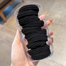 無接縫高彈力兒童頭繩皮筋, 1根 黑色,爆款 高彈力+透明袋裝 搶完下架, 1個