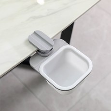 테이블쓰레기통 테이블부착 미니쓰레기통 간편부착 화이트