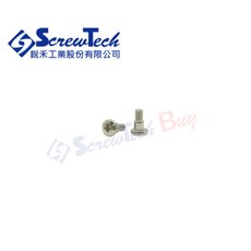 【銳禾】盤頭/丸頭十字槽螺絲 M2.5x6 鍍鎳100入組，工廠直營機械牙螺絲，適用於精密儀器組裝, 1個