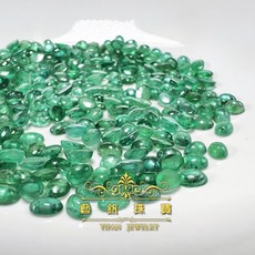 藝釩珠寶 祖母綠可愛小蛋面&橢圓 3x4mm 裸石, 1個, 隨機出貨1顆