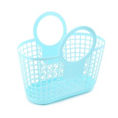 [아이디몬] KC인증 어린이 시장바구니 파스텔 달란트 바구니 체험학습 텃밭체험 마트, 연하늘