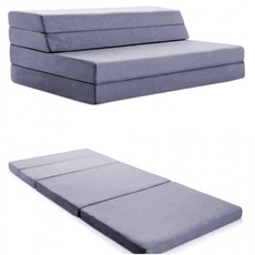 국산 5단 접이식 매트리스 공간활용 간이침대 수면매트 토퍼매트리스 마약매트리스 캠핑매트 차박매트, 80mm, 그레이-소