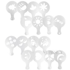 라떼아트 도안 16종 라떼아트도구, 1세트