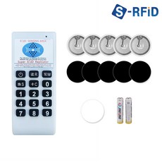 RFID NFC 복사기 카드 공동 현관 도어락 태그 UID 복사 읽기 쓰기 13 56Mhz 125Khz 간편 휴대 복제 리더기, 01.RF 복사기 건전지 포함(No.380)