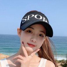 레드에셋 여성 여름 햇빛 자외선차단 모자 골프 썬캡 UV 차단 햇빛가리개, 블랙