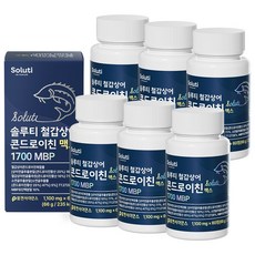 솔루티 철갑상어 콘드로이친 맥스 1700 MBP HACCP 식약청 인증, 6개, 60정
