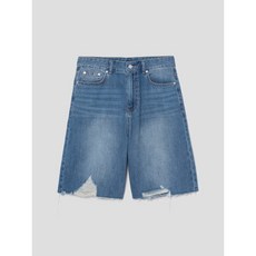 매장정품 에잇세컨즈 8SECONDS 데미지 버뮤다 데님쇼츠 스카이 블루 355525LPNQ 208070