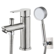 SUS304 스테인리스 세면대 수전 샤워겸용 샤워기 원홀, 1개