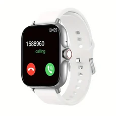 스마트워치 무선 통화 및 걸기 멀티 스포츠 모드 수신 알림 거부 짧은 메시지 보기, 01 Silvery