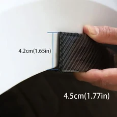 2크기 범용 호환 펜더 플레어 자동차 바퀴 아치 윙 익스팬더 눈썹 충돌 방지 스트립 머드 프로텍터 커버, 03 1pc 4.5cm carbon
