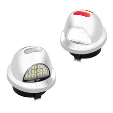 HERCOO 번호판 라이트 화이트 LED 태그 레드 네온 튜브 플레이트 램프 어셈블리 포드 F150 F250 F350 F450 F550 슈퍼 듀티 레인저 링컨 LT, Chrome, 1개