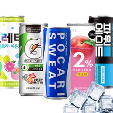 동아 포카리스웨트 240ml 6캔+ 파워에이드 6캔+ 토레타 6캔+ 이프로 6캔+ 게토레이 레몬 6캔 (총 30캔), 30개