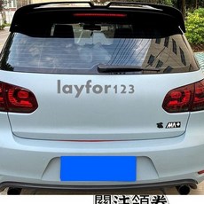 福斯 VW GOLF6 GTI R 專用 奧丁格 尾翼 頂翼 定風翼 改裝 擾流板 外飾, 1個, 普通高6奧丁格亮黑