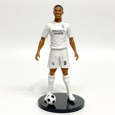 메시 호날두 홀란드 액션 피규어 인형 장식 성인 스탠딩 수집품 축구스타 선물, 20. 흰색의 Mbappe 스타