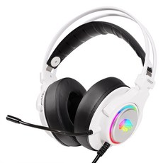 LEF 寶石LEF S40虛擬7.1 USB遊戲耳機, 白 色